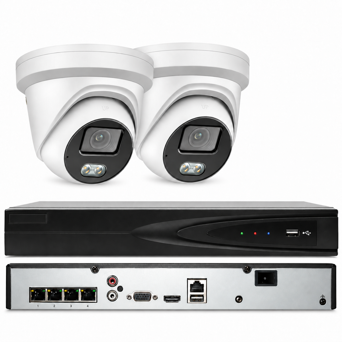 Hikvision 4CH 4K 4PoE Mic ColorVu 4MP Security Camera System IP 2.8mm Lot