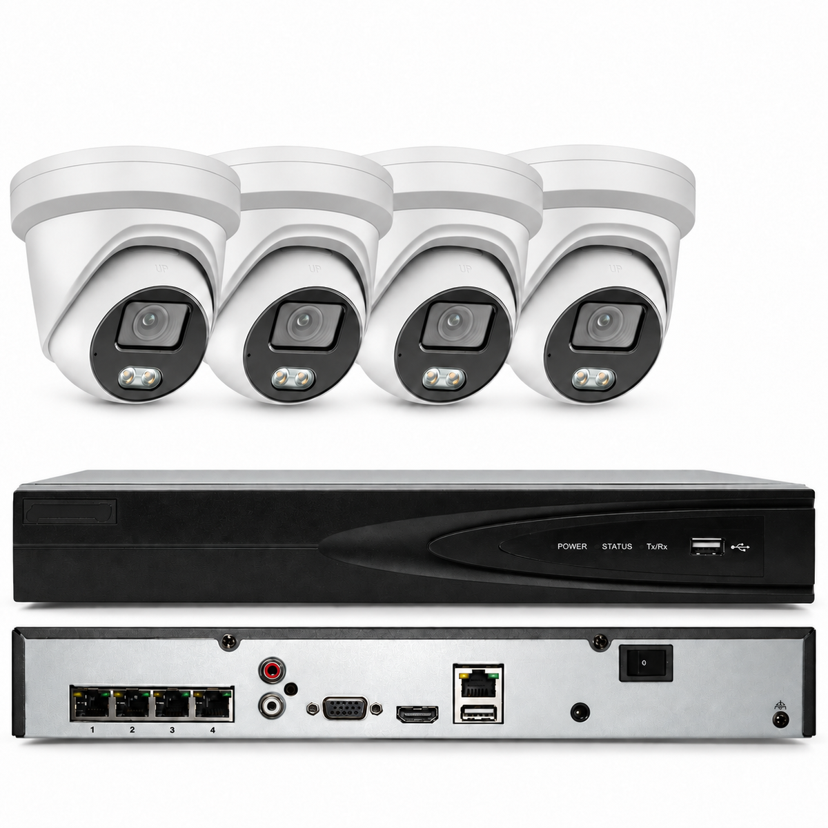 Hikvision 4CH 4K 4PoE Mic ColorVu 4MP Security Camera System IP 2.8mm Lot