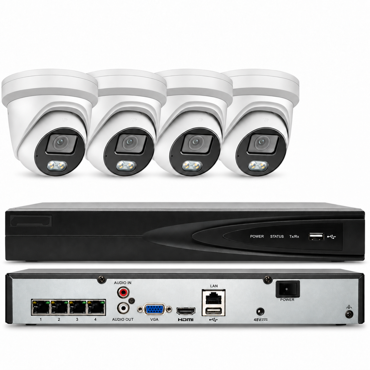 Hikvision 4CH 4K 4PoE Mic ColorVu 4MP Security Camera System IP 2.8mm Lot