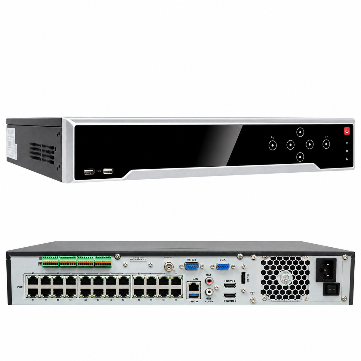 SISTEMA DE CÁMARAS DE SEGURIDAD HIKVISION 32 CANALES 12MP 24 CÁMARAS TORRE POE COLORVU 4K 8MP CON DISCO DURO