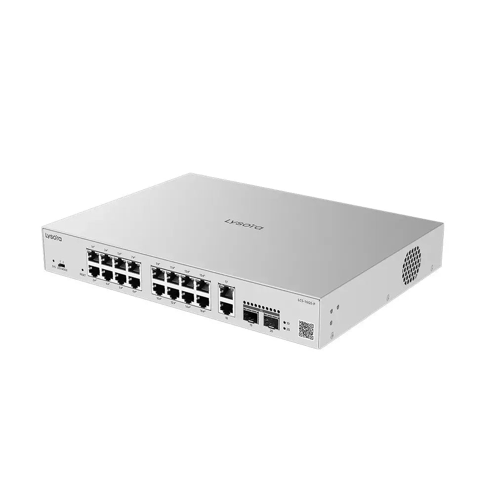 Lysora LCS-16GS-P 16-Port Cloud Managed PoE Switch with 250W PoE Budget