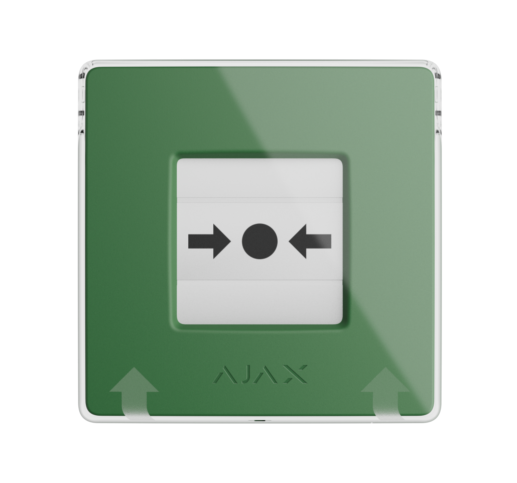 MANUAL CALL POINT WIRELESS PUSH BUTTON TYPE MANUAL STATION TO TRIGGER THE FIRE ALARM  INCLUDES PROTECTOR (GREEN)