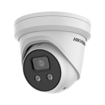 Cámara torreta DS-2CD2386G2-ISU/SL de 8 MP con AcuSense, luz estroboscópica, audio y PoE
