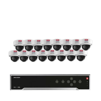 Sistema de seguridad IP PoE Hikvision 4K de 16 canales con domo de 4 MP con resolución de 4 MP D2