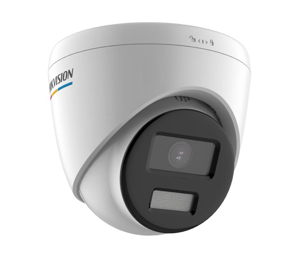 Cámara IP PoE Hikvision DS-2CD1327G2-LUF con audio, 2 MP, ColorVu, MD 2.0, tipo torreta