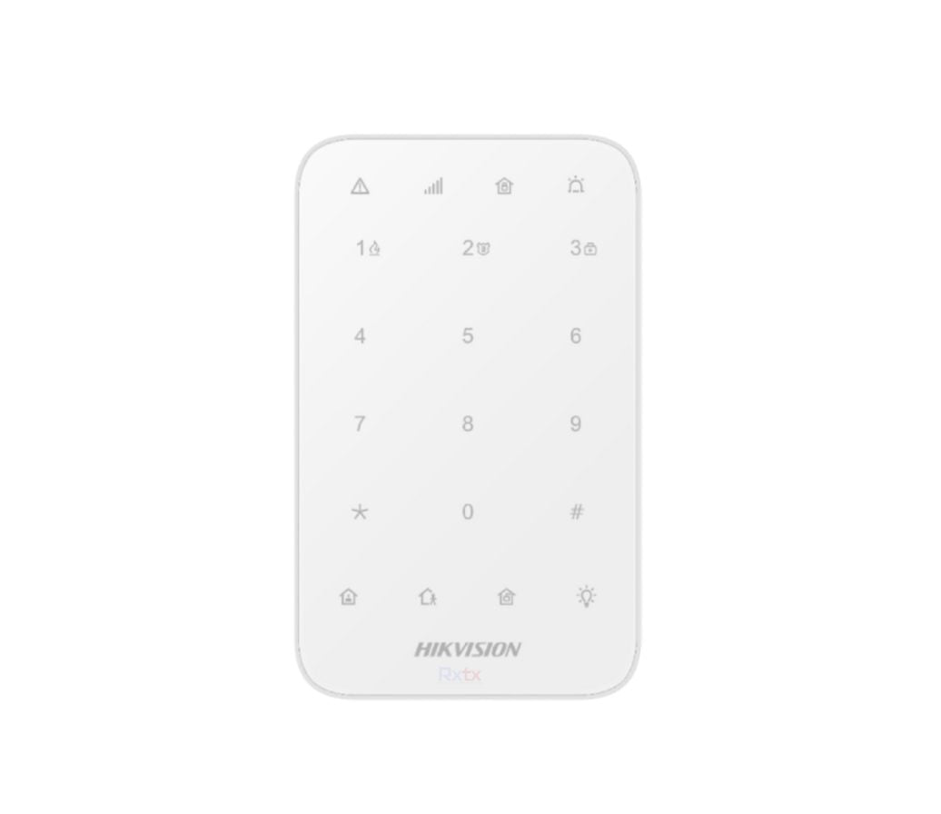 Teclado inalámbrico LED bidireccional Hikvision DS-PK1-E-WB 433 MHz