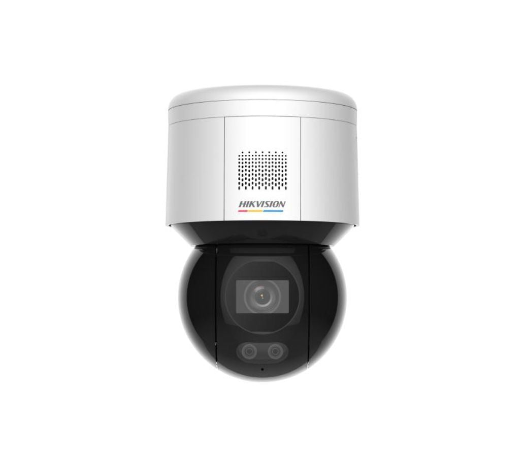 DS-2DE3A400BW-DE Hikvision Mini PT 4MP ColorVu 4x Zoom IP Camera Mic Speaker