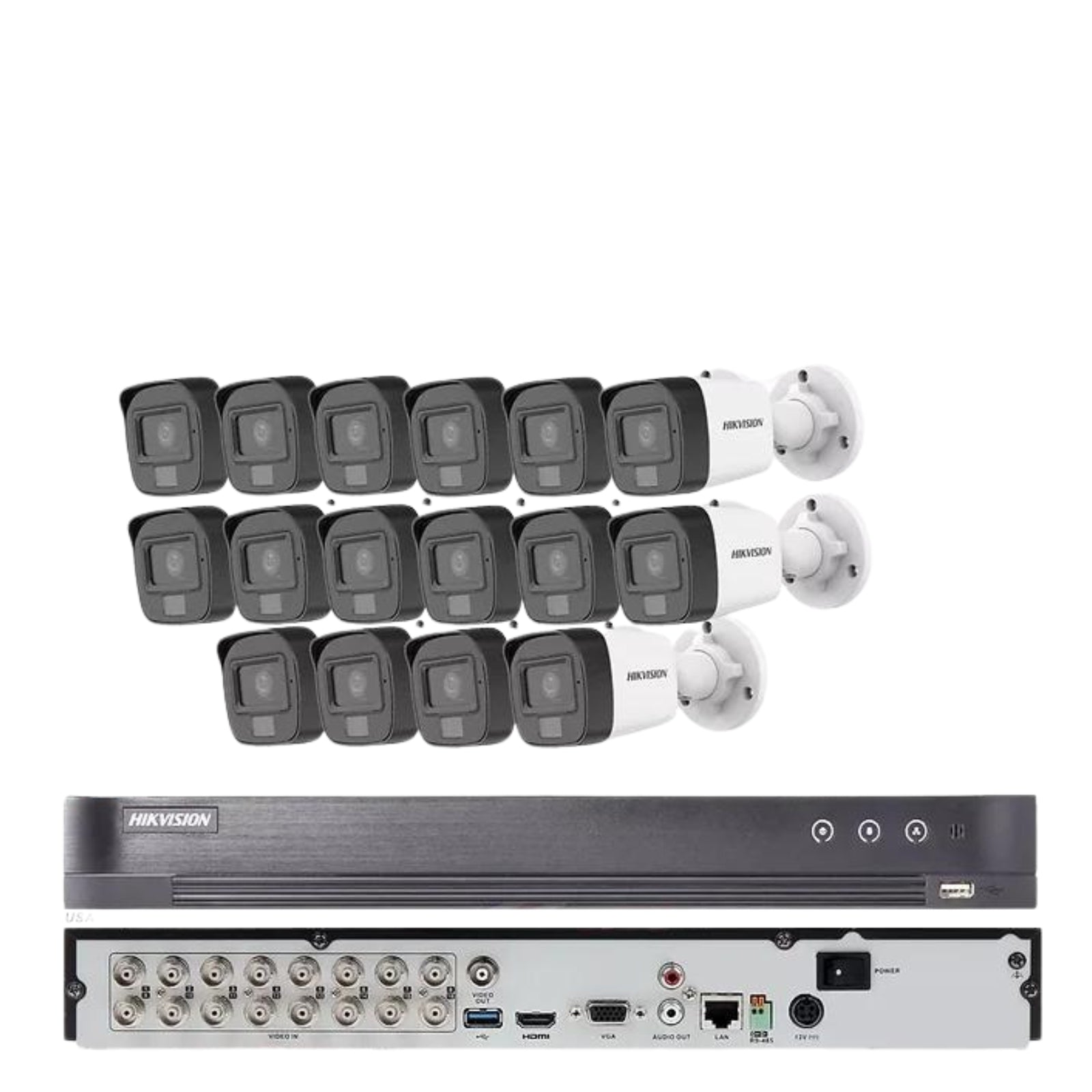 Hikvision 4K 16Ch Cctv Camera System Ds-7216Hqhi-M2/S W/ Bullet 3K Colorvu Lot