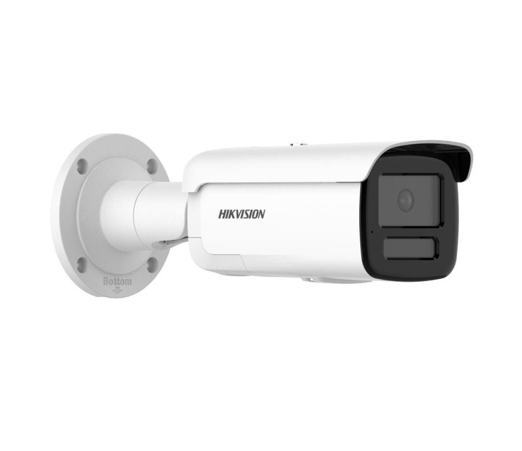 Cámara IP Hikvision 4K 8MP AcuSense+DarkFighter DS-2CD2T86G2-ISU/SL con micrófono y altavoz