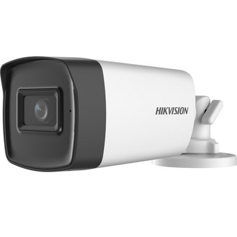 Cámara CCTV Hikvision DS-2CE17H0T-IT3FS con audio, tipo bala, 5 MP, 2560 px