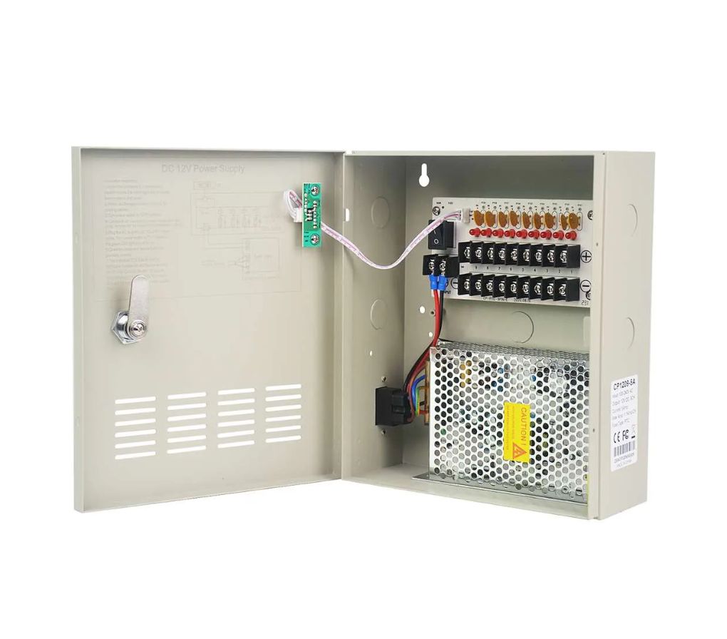 9 CH Power Supply CCTV Camera Port 12V 5A DC+ Pigtail Auto Reset CP1209-5A