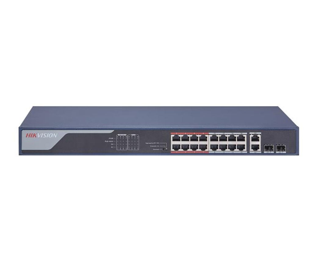 Hikvision DS-3E0318P-E 16-Port Long-Range Unmanaged PoE Network Switch