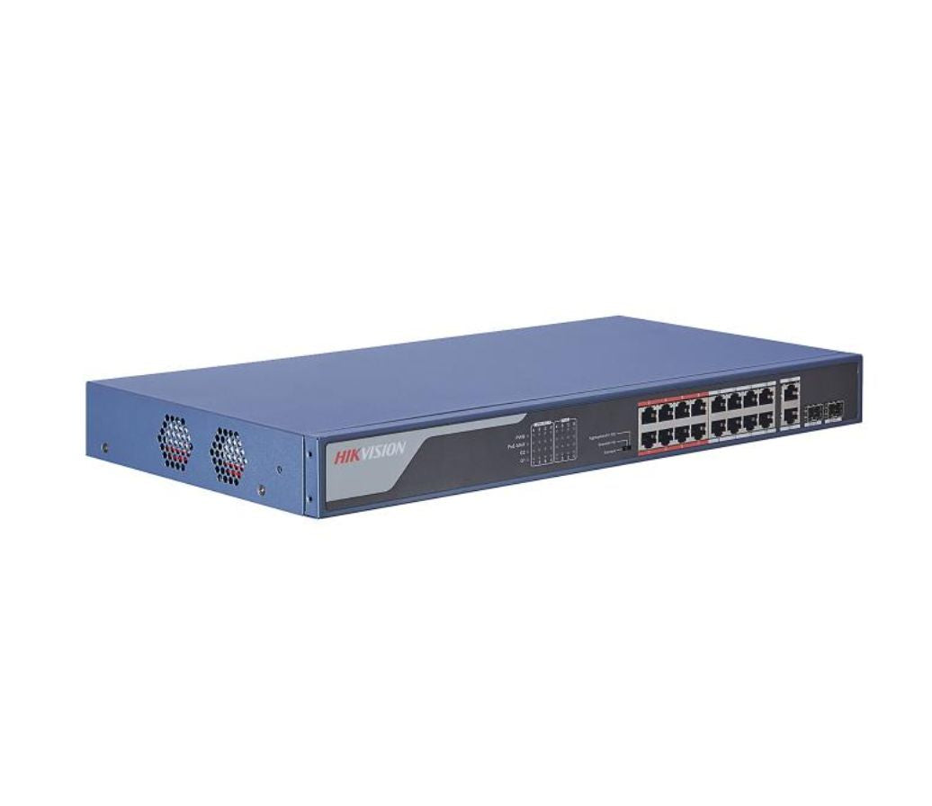 Hikvision DS-3E0318P-E 16-Port Long-Range Unmanaged PoE Network Switch