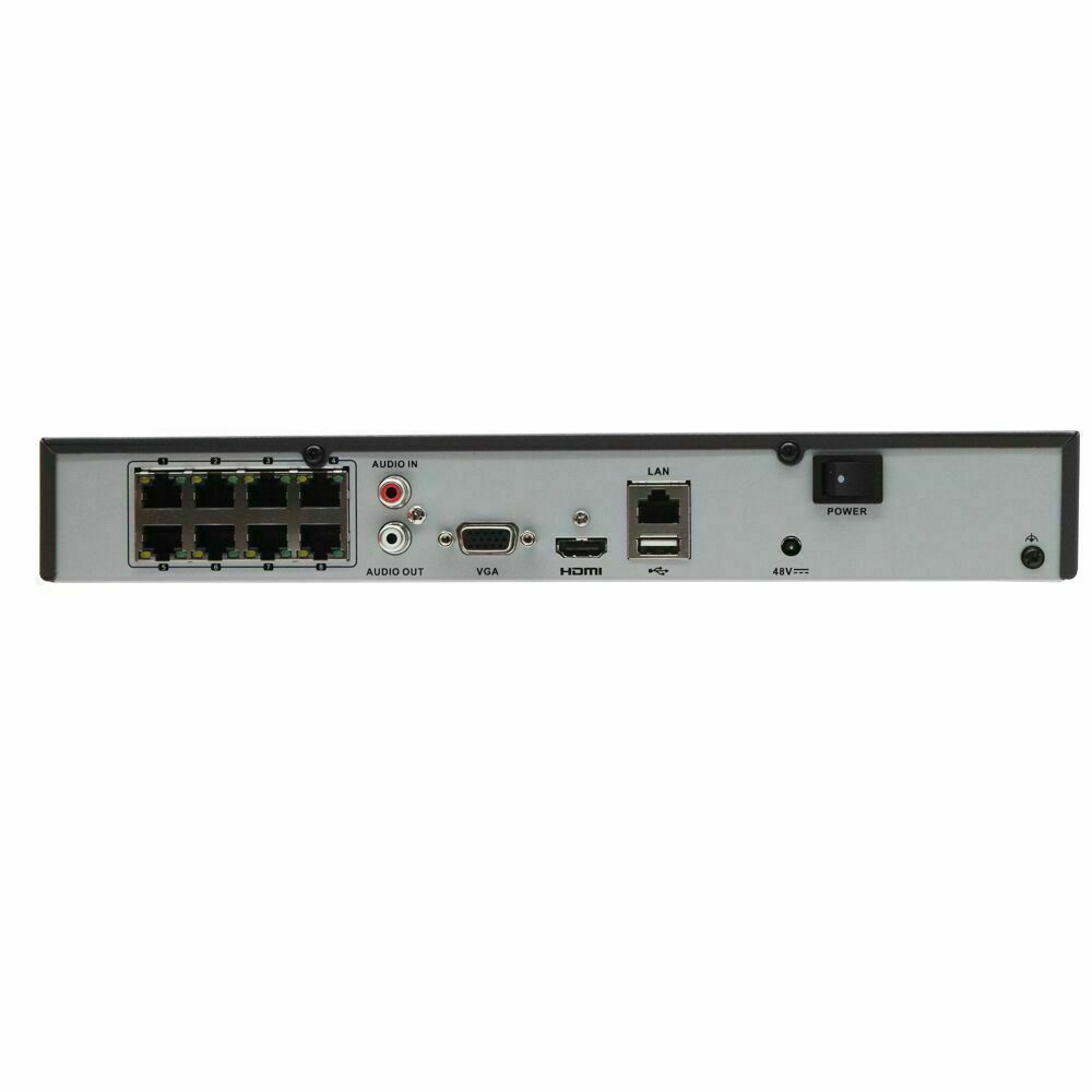 Hikvision DS-7608NI-K1/8P 8 Channel PoE 4K NVR IP Camera Recorder H.265+ 8TB HDMI Remote Access