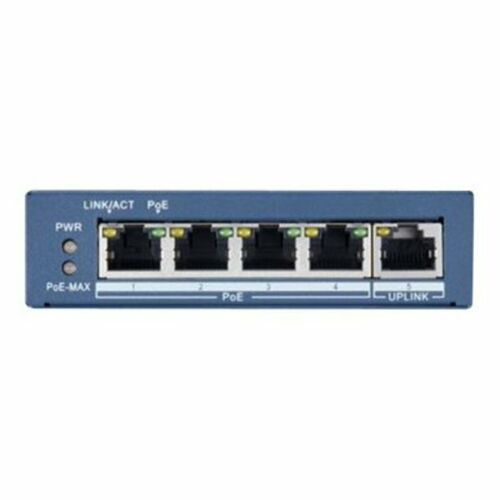 SWITCH HIKVISION DS-3E0505P-E DE 4 PUERTOS GIGABIT PoE NO ADMINISTRADO