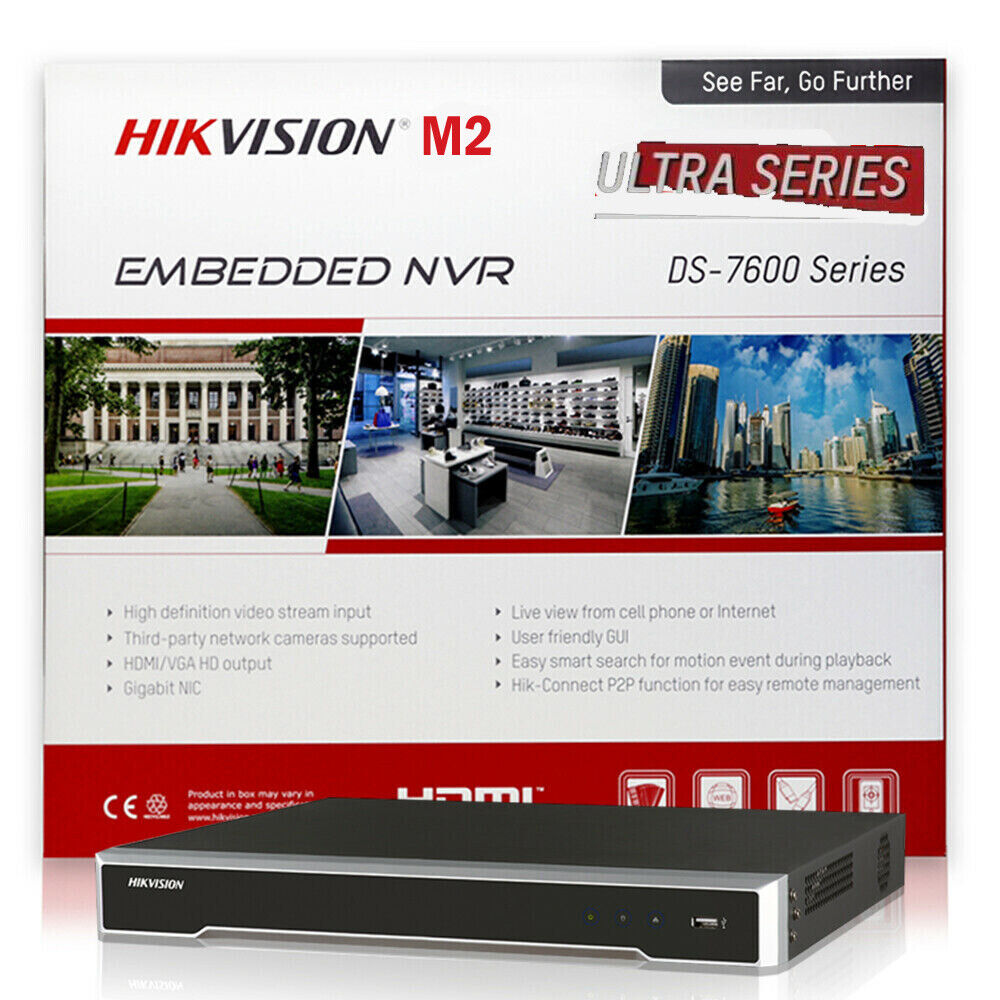 Hikvision 32MP 8CH POE Security Camera System NVR 8K W/Turret Built In Audio D1