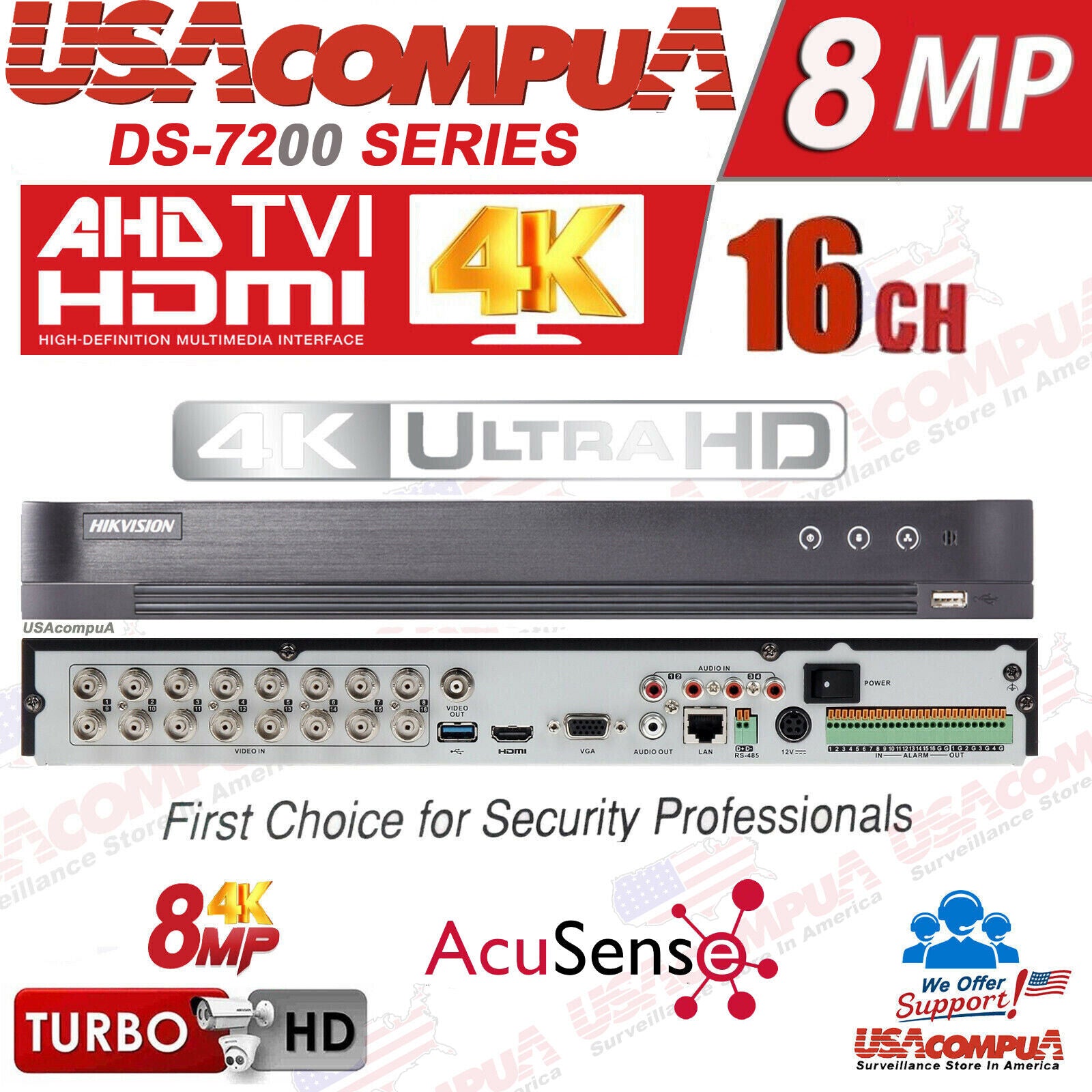 HIKVISION 5MP SECURITY SYSTEM 4K CCTV 16CH HD BULLET CAMERA HOME KIT