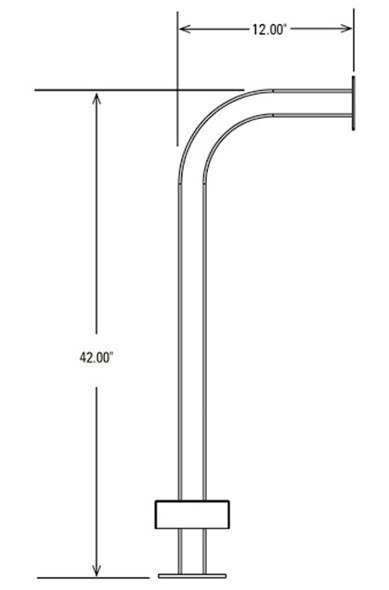 42" Mount Pedestal (WHITE)