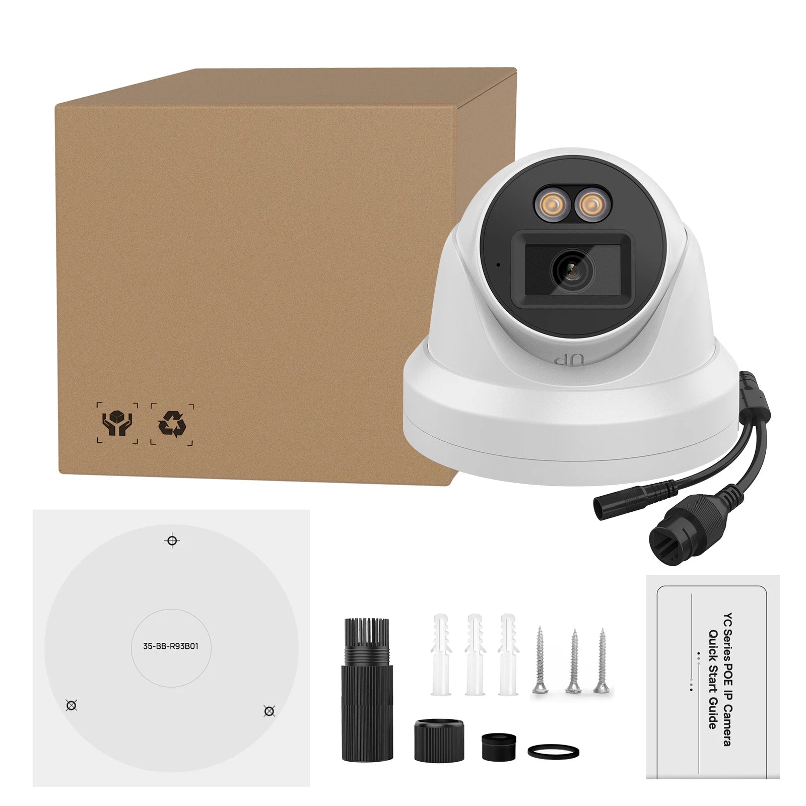 KT-IE252WW-8MA-PM 8MP Full Color Starlight Turret Camera IP66 2.8 mm Lens